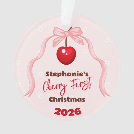 Cherry Sweet Birthday Ornament (Vorderseite)
