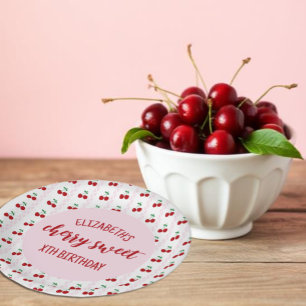 Cherry Sweet Birthday Pappteller