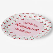 Cherry Sweet Birthday Pappteller (Schrägansicht)