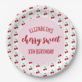 Cherry Sweet Birthday Pappteller (Vorderseite)
