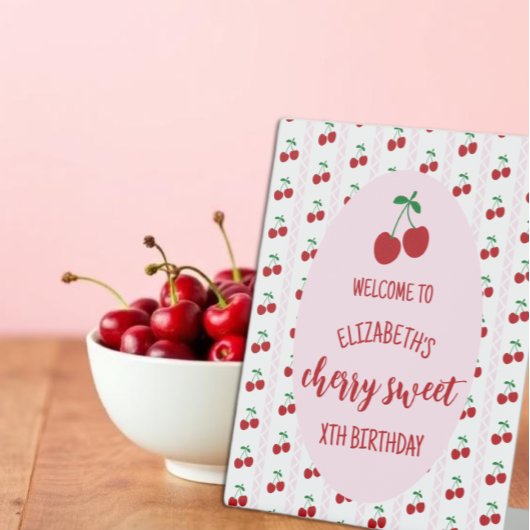 Cherry Sweet Birthday Sockelschild