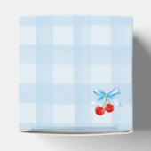 Cherry Sweet Blue Coquette Baby Dusche Dosen Geschenkschachtel (Oben)