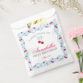 Cherry Sweet Blue Coquette Bow Birthday Dessert Geschenktütchen (Versiegelt)