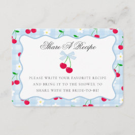 Cherry Sweet Blue Coquette Bow Teilen Sie eine Rez Begleitkarte