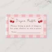 Cherry Sweet - Diaper Raffle Card Begleitkarte (Vorderseite)