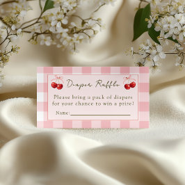 Cherry Sweet - Diaper Raffle Card Begleitkarte
