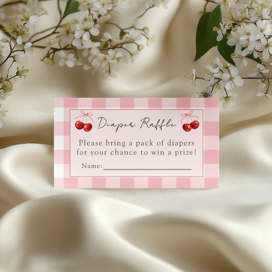 Cherry Sweet - Diaper Raffle Card Begleitkarte