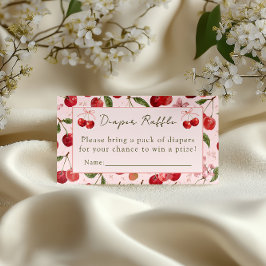 Cherry Sweet - Diaper Raffle Card Begleitkarte