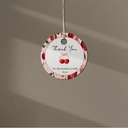 Cherry Sweet Favor Tag Geschenkanhänger