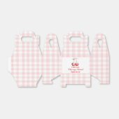 Cherry Sweet Geburtstag Pink Bow Gingham Geschenkschachtel (Ungefaltet)