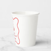 Cherry Sweet Geburtstag Pink Bow Gingham Pappbecher (Links)