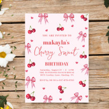 Cherry Sweet Geburtstagsfeier-Bogen-Thema Mädchen
