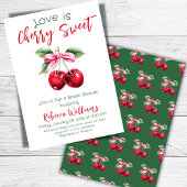 Cherry Sweet Pink Bow Brautparty Einladung