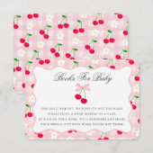 Cherry Sweet Pink Coquette Books for Baby Card Begleitkarte (Vorne/Hinten)