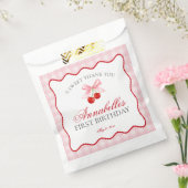 Cherry Sweet Pink Coquette Bow Birthday Dessert Geschenktütchen (Versiegelt)
