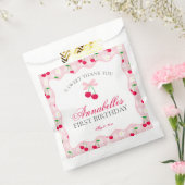 Cherry Sweet Pink Coquette Bow Birthday Dessert Geschenktütchen (Versiegelt)