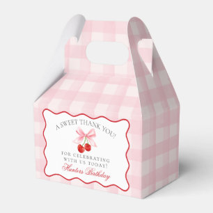 Cherry Sweet Pink Coquette Bow Birthday Gevor Box Geschenkschachtel