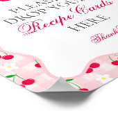 Cherry Sweet Pink Coquette Bow Gemeinsames Rezept Poster (Ecke)