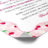Cherry Sweet Pink Coquette Bow Gingha Time Kapsel Poster (Ecke)