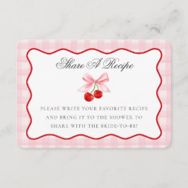 Cherry Sweet Pink Coquette Bow Teilen Sie eine Rez Begleitkarte