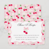 Cherry Sweet Pink Coquette Bow Teilen Sie eine Rez Begleitkarte (Vorne/Hinten)
