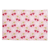 Cherry Sweet Preppy Pink und Red Teen Kids Girl Kissenbezug (Rückseite)