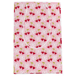 Cherry Sweet Preppy Pink und Red Teen Kids Girl Mittlere Geschenktüte