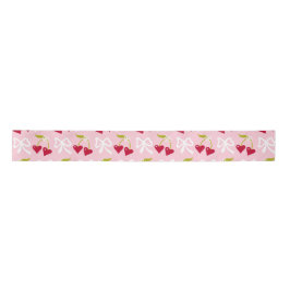 Cherry Sweet Preppy Pink und Red Teen Kids Girl Satinband