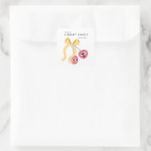 CHERRY SWEET QUADRATISCHER AUFKLEBER (Tasche)
