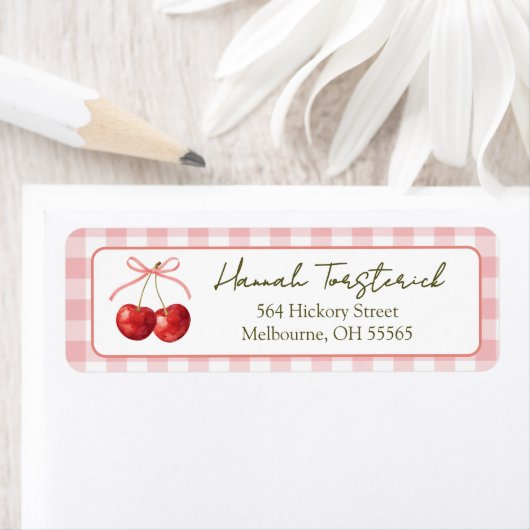 Cherry Sweet return address label (Insitu)