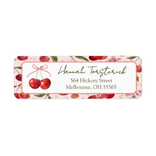 Cherry Sweet return address label (Vorne)