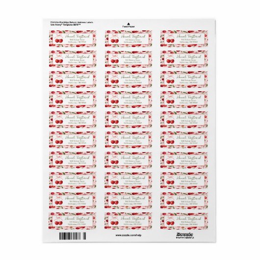 Cherry Sweet return address label (Vorne)