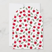 Cherry Thema Wasserfarbe Kinderdusche Einladung (Rückseite)