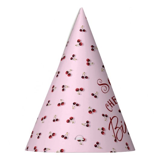 Cherry Theme First Birthday Party Hat Partyhütchen (Links)