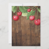 Cherry Themed Birthday Party Einladung (Rückseite)