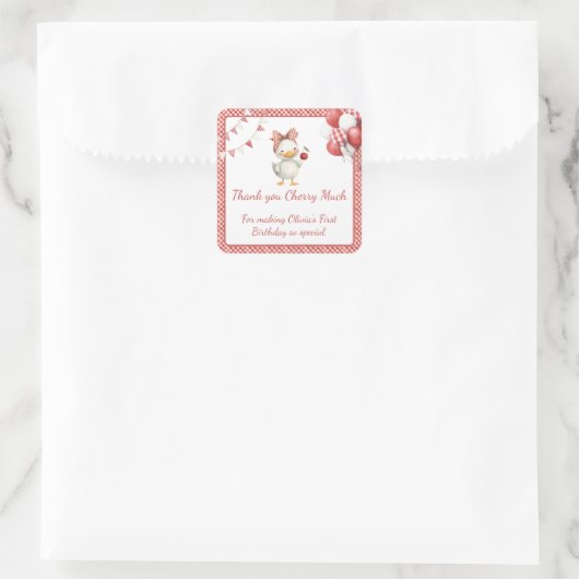Cherry Themed Favor Stickers (Tasche)