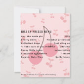 Cherry Themed Valentine cute funny Karte (Rückseite)