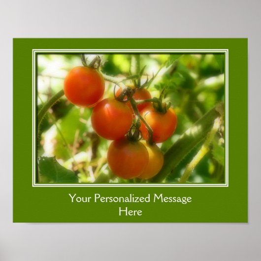 Cherry Tomaten auf dem Weinberg Personalisiert Poster (Vorne)