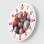 Cherry Tomaten Custom Kitchlock mit Minuten Große Wanduhr (Winkel)