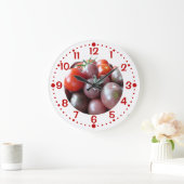 Cherry Tomaten Custom Kitchlock mit Minuten Große Wanduhr (Zuhause)
