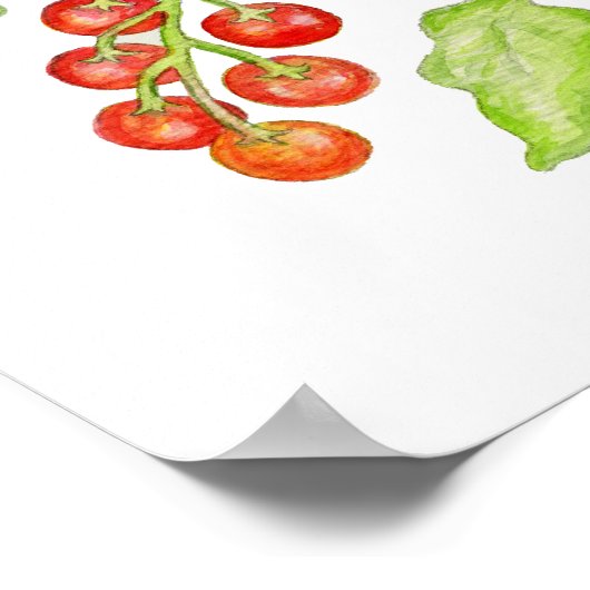 Cherry Tomato Gnome Art Print Poster (Ecke)