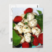 Cherry Tomato und Mozzarella Salad Postkarte (Vorne/Hinten)