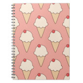 Cherry Top Ice Cream Conneys on Pink Notizblock (Vorderseite)