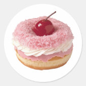 Cherry-Topped Coconut Runder Aufkleber (Vorderseite)