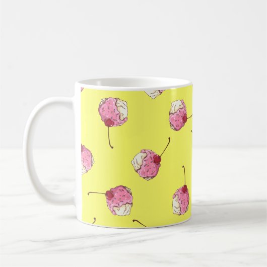 Cherry-Topped Ice Cream Muster Kaffeetasse (Links)