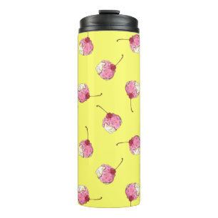 Cherry-Topped Ice Cream Muster Thermosbecher