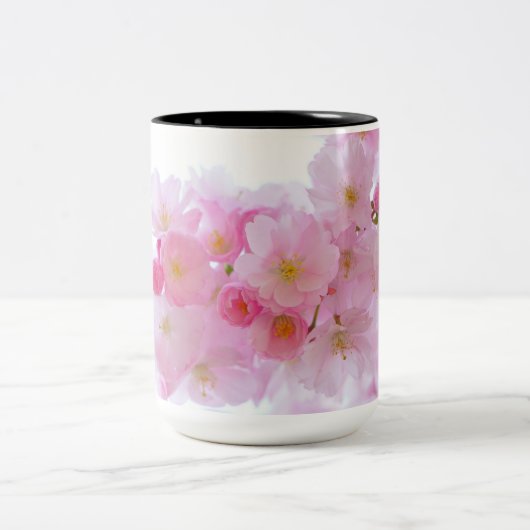 Cherry Tree Blossom Zweifarbige Tasse (Mittel)
