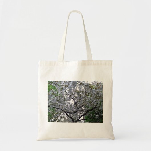 Cherry Tree Blume Floral Botanische Leinwand Tragetasche (Vorne)