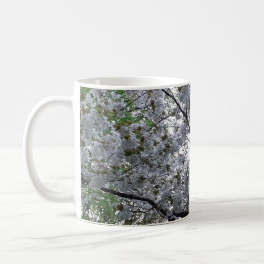 Cherry Tree Blume Floral Botanischer Garten Tasse (Links)