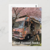 Cherry Tree Book Traveling Store Lesen Sie verbote Postkarte (Vorne/Hinten)